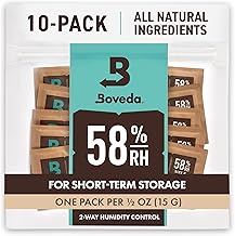 Boveda Herb Storage | 2 Way Moisture Control with 58% RH | Size 4 Protects up to 15g of Flowers | Prevents Terpenes Loss | Pack of 10
