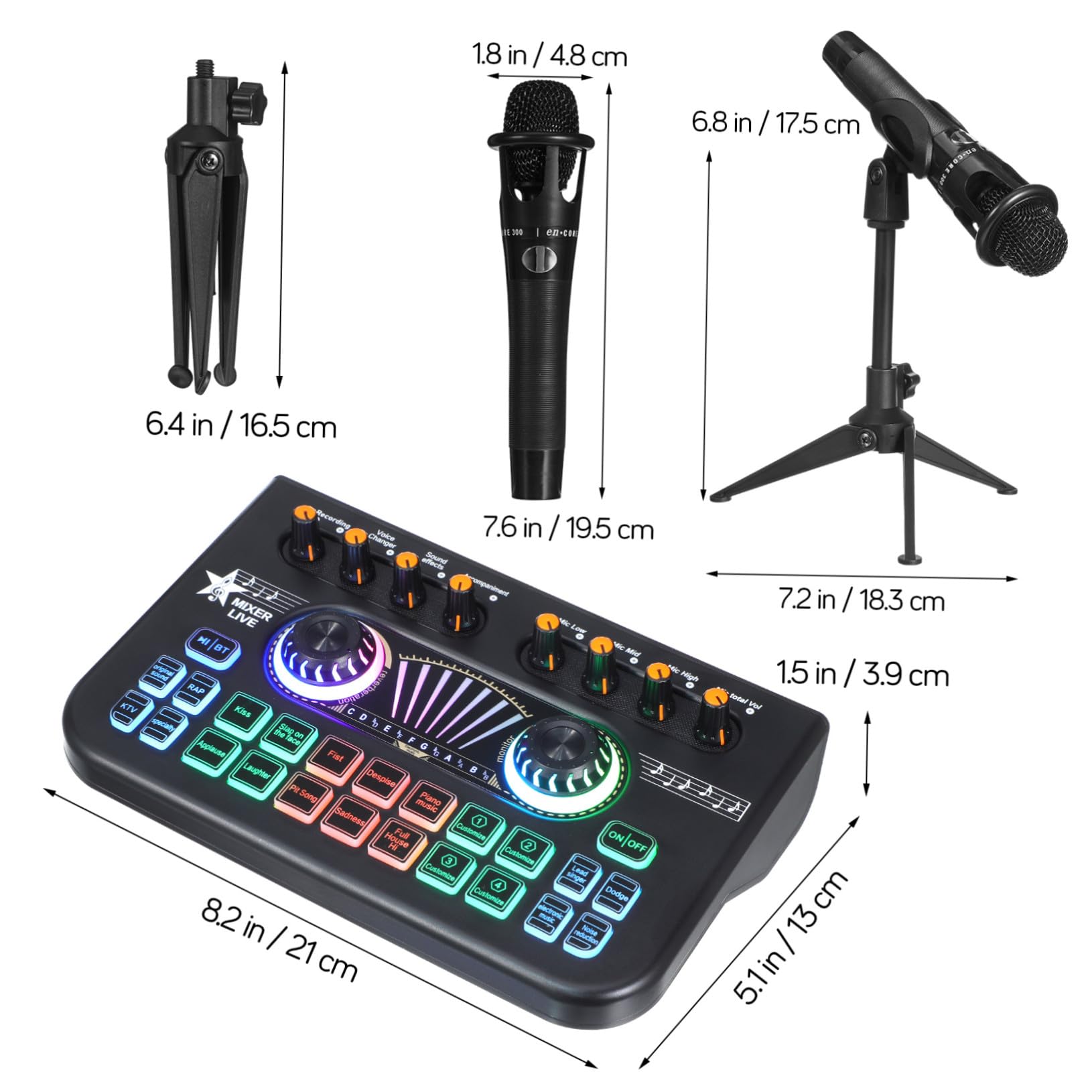 Pack D'enregistrement de Podcast E300 avec Table de Mixage X3