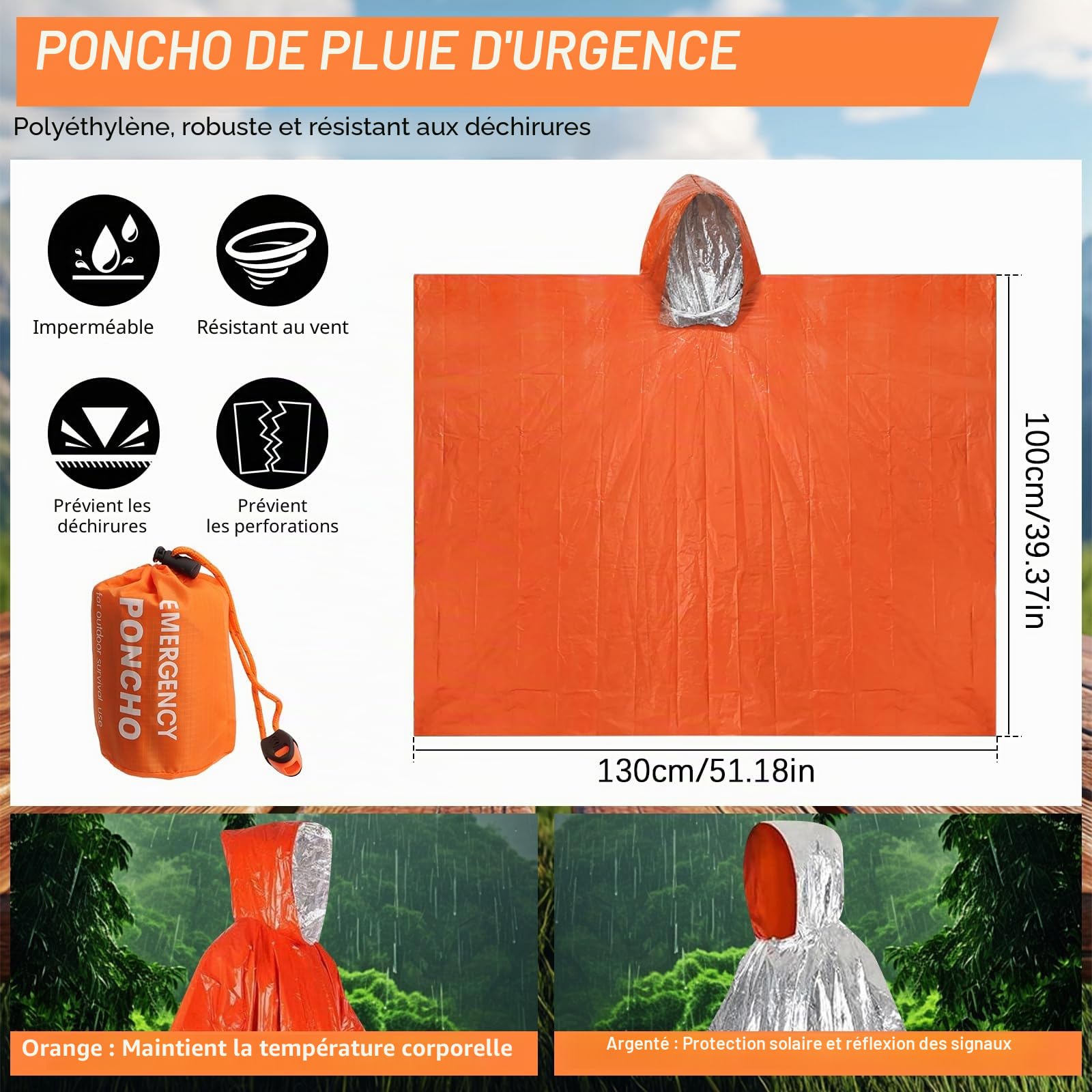 Kit de Survie Sac Complet 30 en 1 de 69 Pièces, Trousse de Secours Lampe Torche Boussole Couverture Sifflet de Survie, pour Camping Randonnée et Chasse Survivalisme