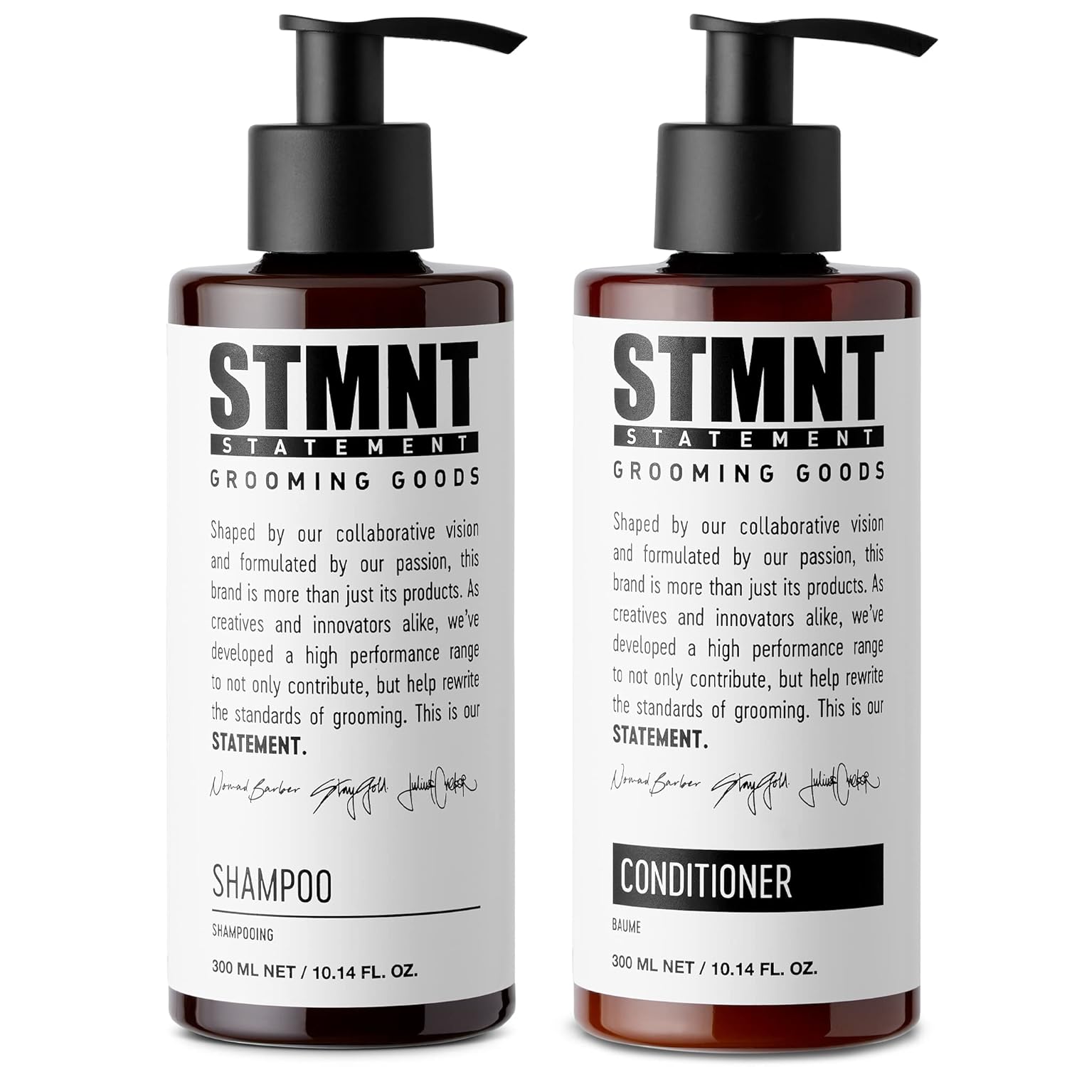 STMNT Grooming Goods Shampoo | SLS/SLES Sulfates Free | Activated Charcoal & Menthol | Removes Build Up | Fuller Feeling Hair