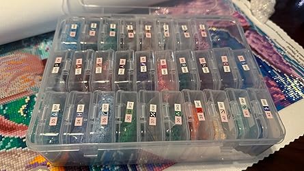 Amazon.com: Mathtoxyz Bead Organizer Box, 62Pcs Small Bead Organizers ...