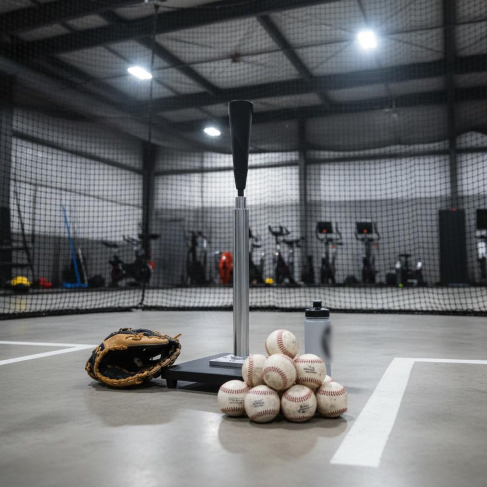 tee de Bateo Ajustable Base Sólida Soporte de Entrenamiento de Béisbol Soporte de Bateo de Softbol Construcción en Aleación de Aluminio Altura