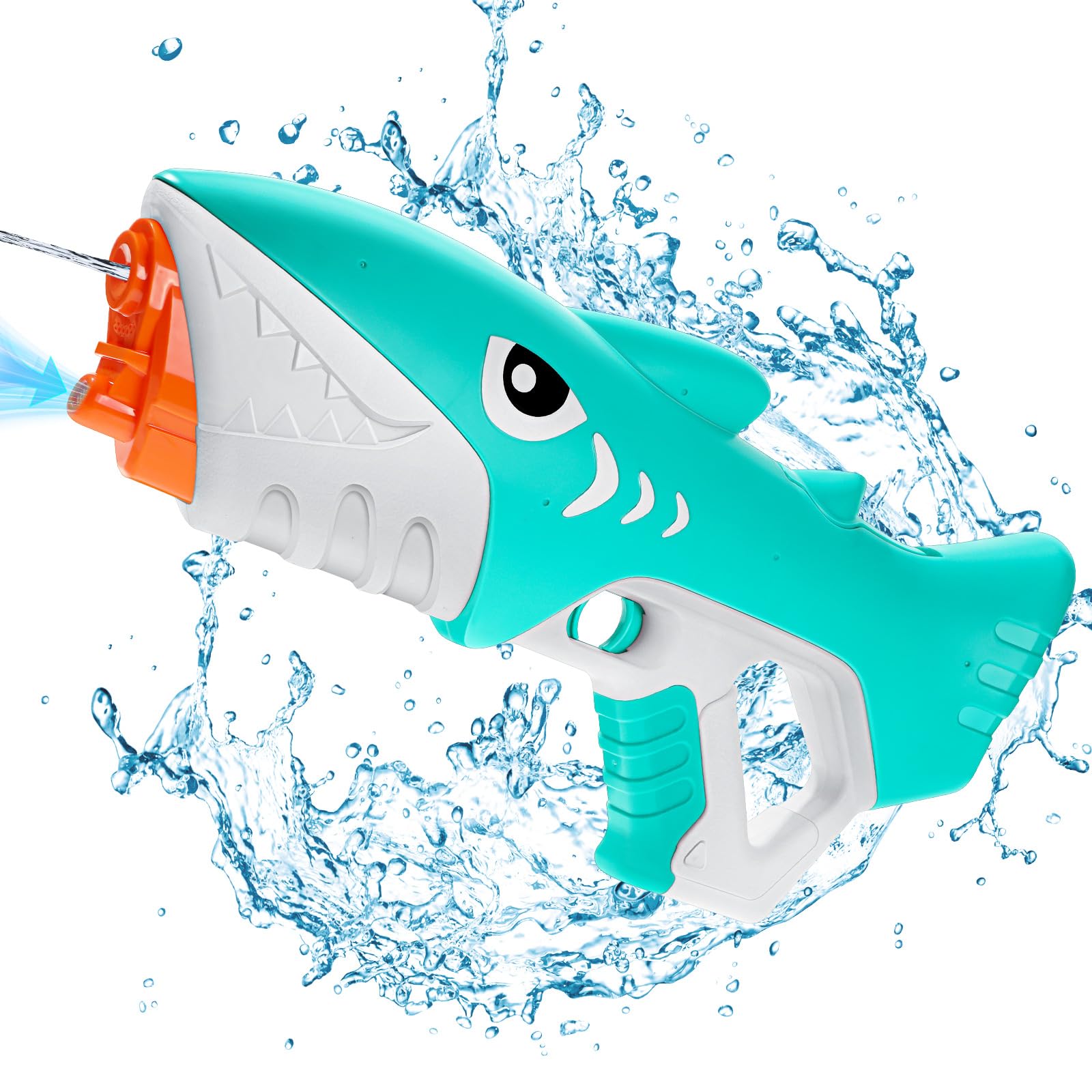 Electric Water Gun, Luckits Automatic Water Pistols with Water Absorption, High Capacity High Pressure Squirt Guns Range up to 26-32FT Pool Party Beach Outdoor Summer Toys for Adults Kid Boys Girls