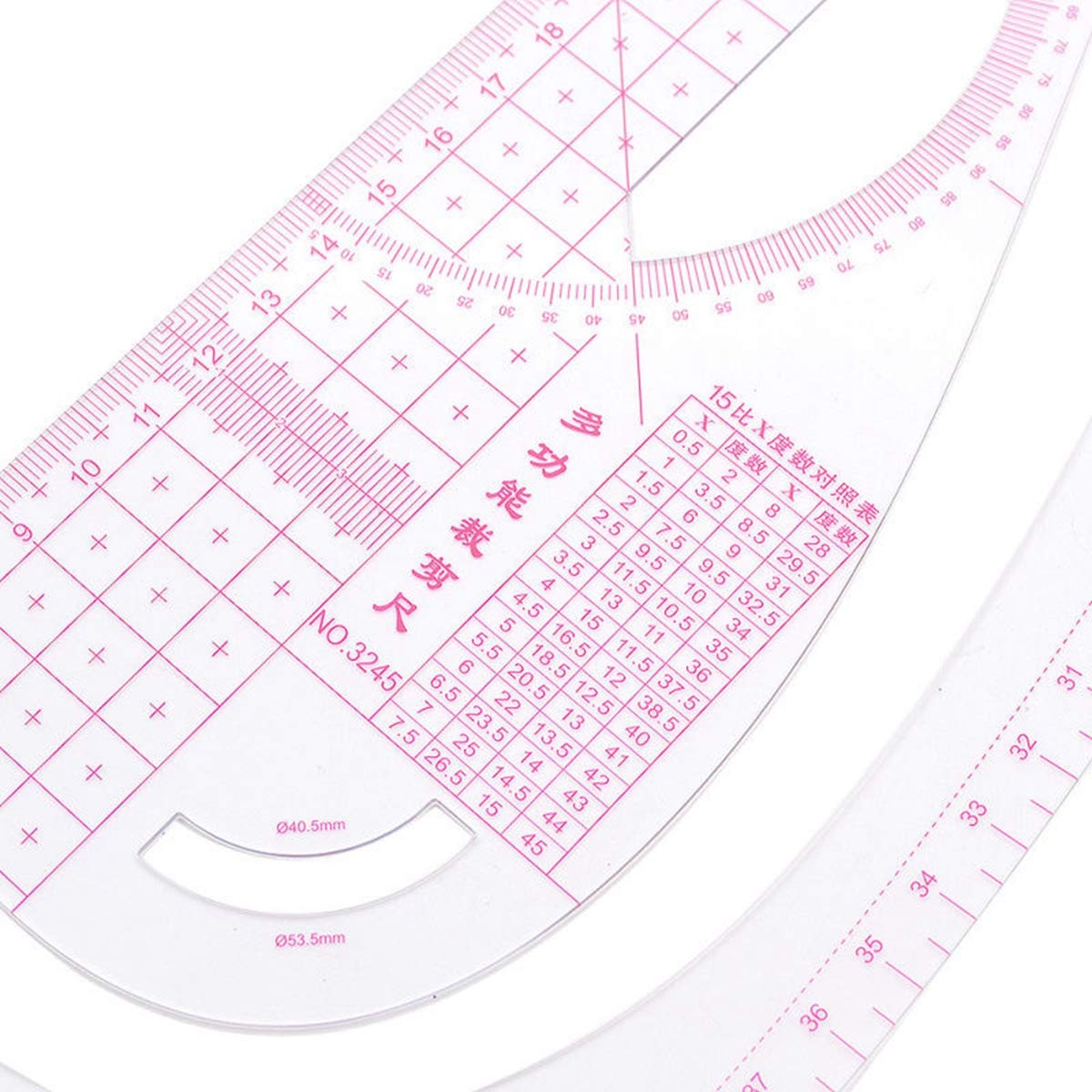 VIDOO 6 Set Klare Gerade Kurve Lineal Zeichnung Linie Nähen Schneiderei Design Werkzeuge