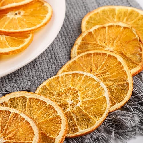 Vista 5 de Mkostlich Rebanadas de naranja seca a granel de 8.81 oz/250 g, rebanada de naranja deshidratada natural para cócteles, decoración de Navidad, velas