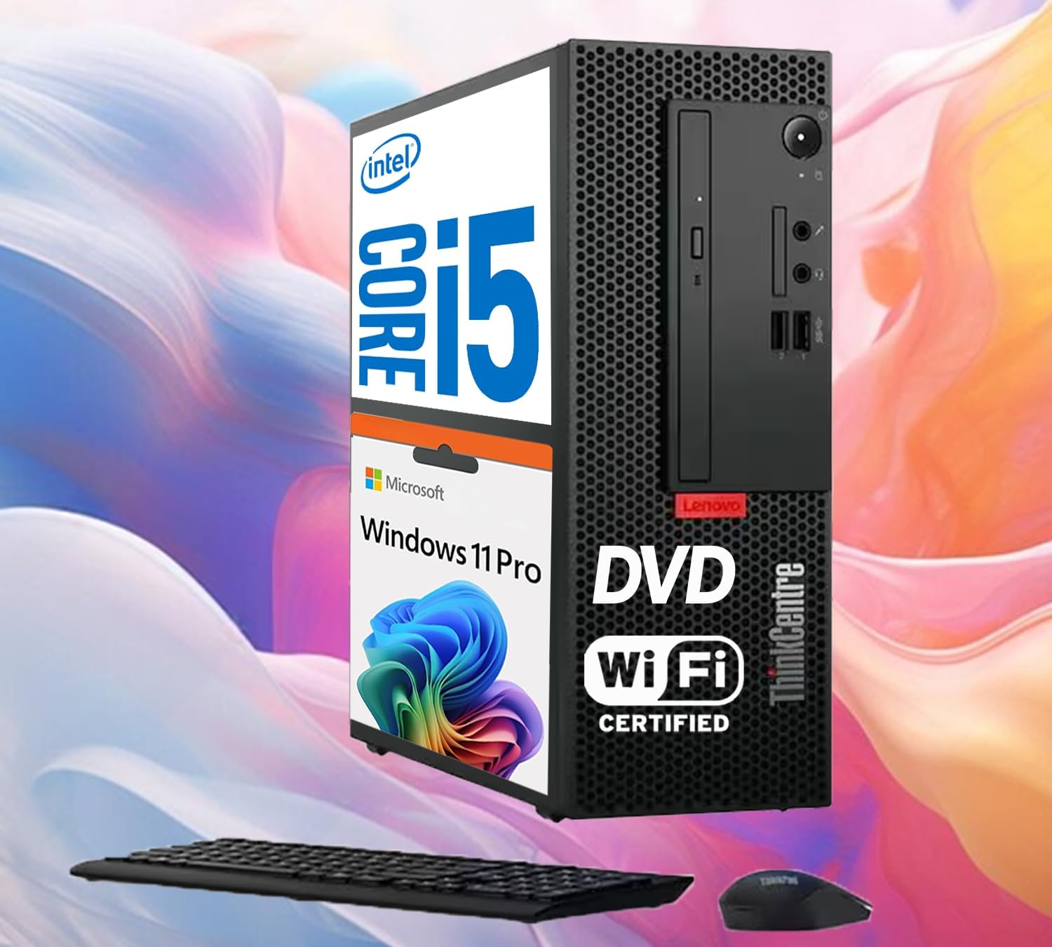 Lenovo ThinkCentre SFF Business Desktop Computer | Intel Core i5 10th Gen Quad-Core Processor | 32GB DDR4 RAM, 2TB Storage (1TB SSD + 1TB HDD) | AMD Radeon 520 2GB Dedicated Graphics | DVD-RW | Win11