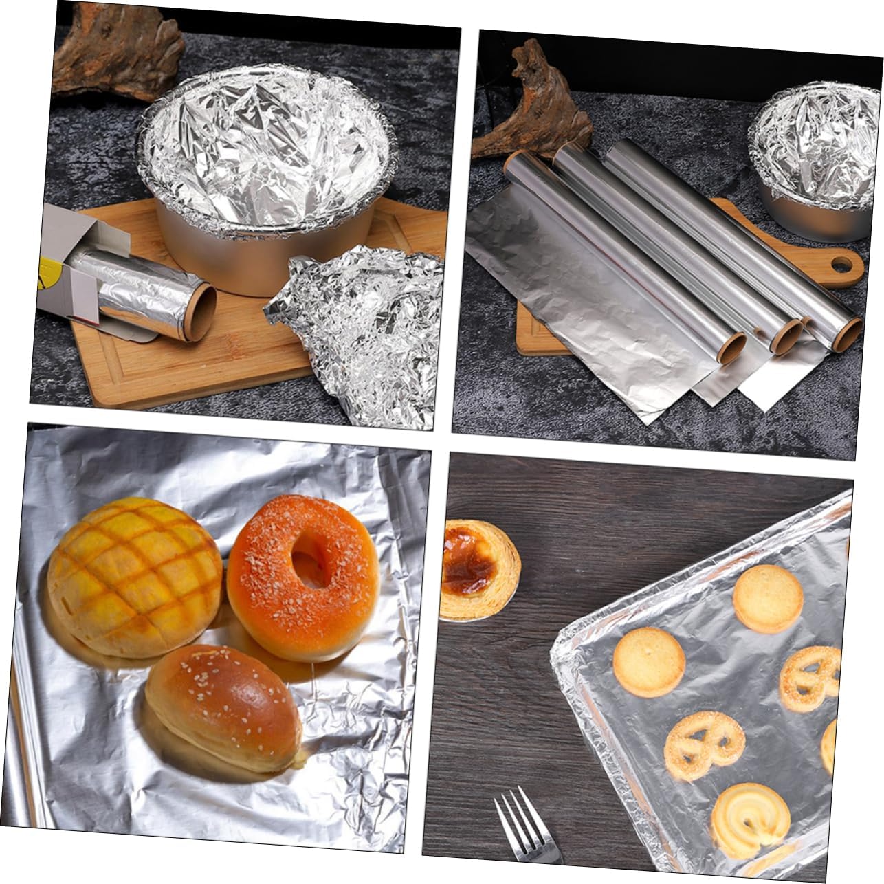 Replacement Aluminum Foil Rolls 30cm x 5m Tinfoil for Baking Bbq and for Food Contact