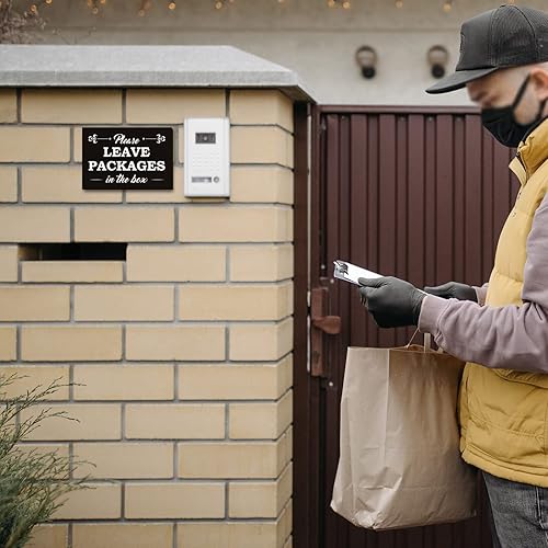 Miniatura 3 de PMA020 - Letrero de advertencia para la casa uso para la oficina en casa o negocios para puerta delantera entrada de apartamento decoración de pared