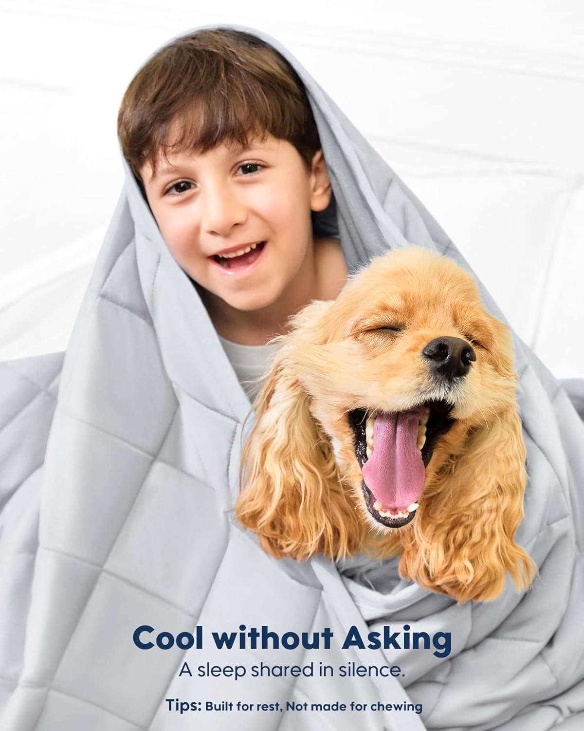 KASBAH Dog Cooling Blanket & Mat, Waterproof Pet Blankets for Couch, Bed and Car Seat, Washable Reversible Dog Blanket Throw (Cool & Warm), Q-MAX >0.5, 56 x 82 Inch