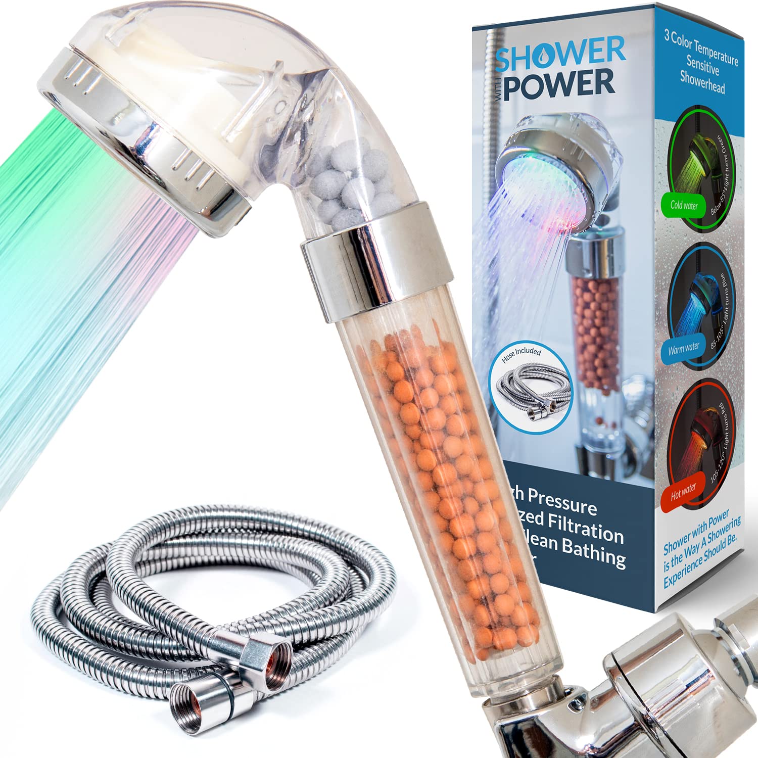 High Pressure LED Shower Head by Shower with Power
