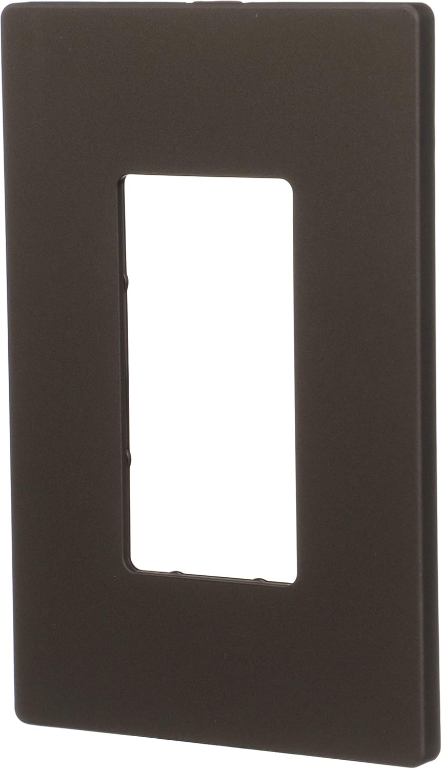 Eaton PJS26RB-SP-L Designer 1-Gang Screwless Wallplate, Oil Rubbed Bronze