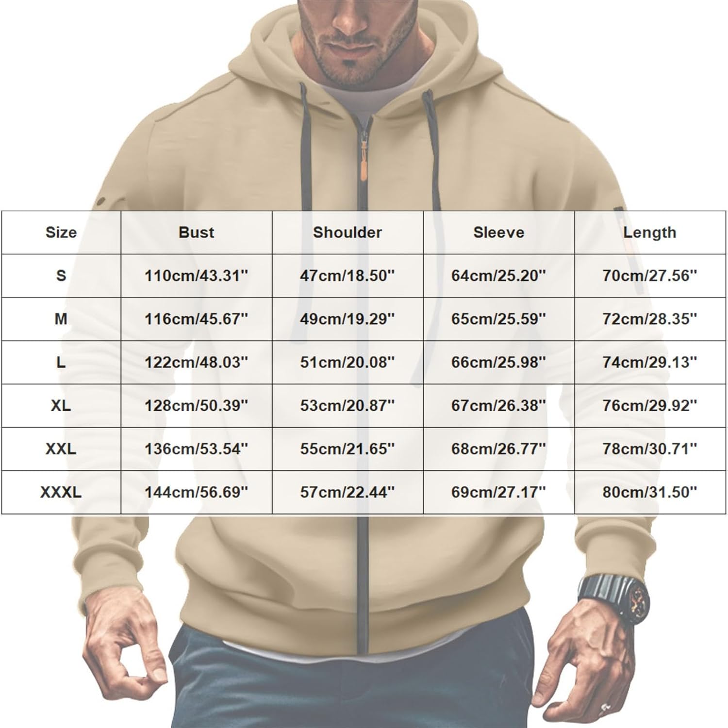 Mens Full Zip Hoodie Trendy Hooded Sweatshirts with Zipper Pocket Fashion Fall Shirt Long Sleeve Fashion Tops