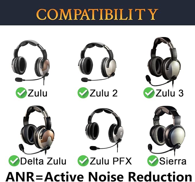 Almohadillas para audífonos SOULWIT compatibles con Lightspeed Zulu miniatura 2