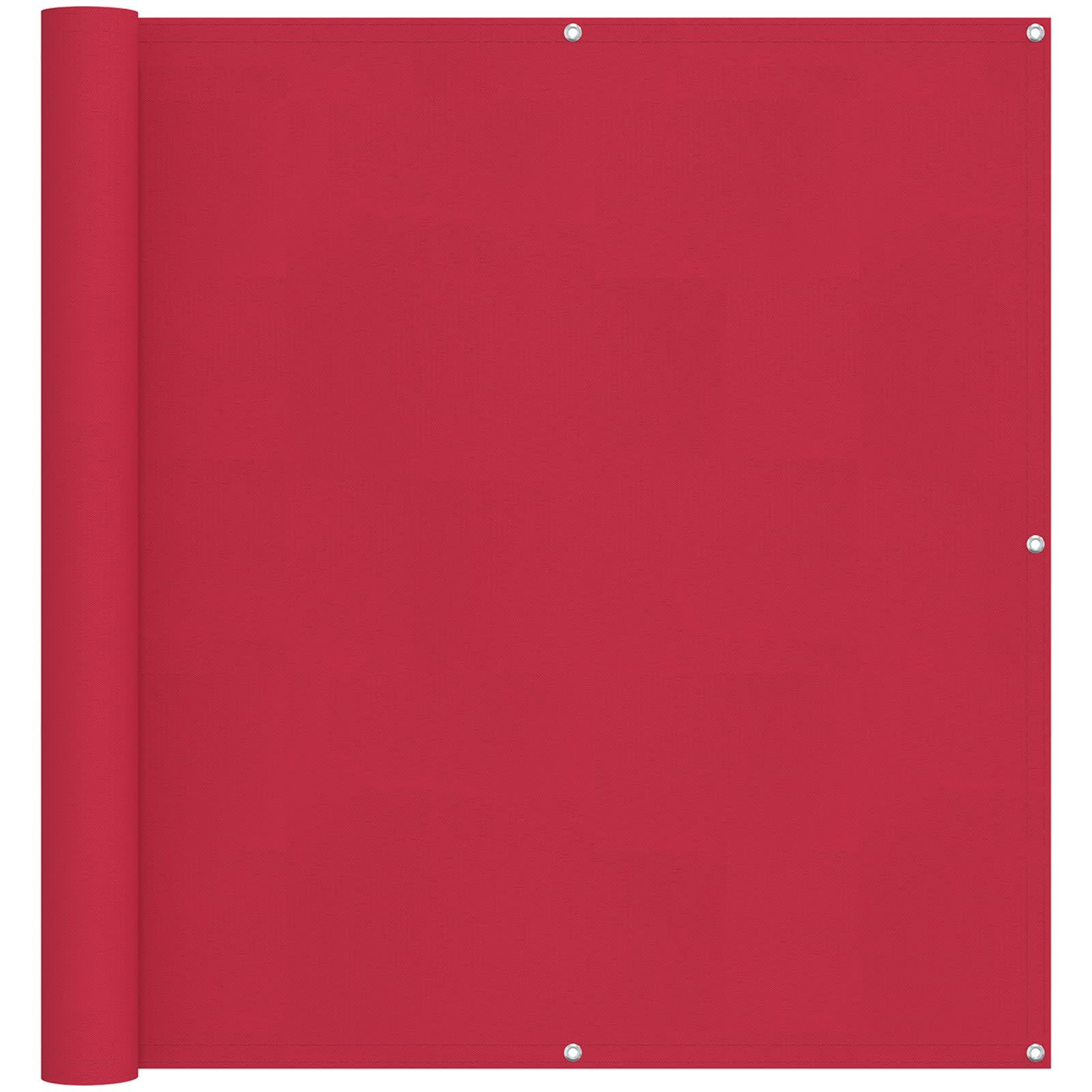 vidaXL Balcony Privacy Screen, Bordeaux Red, 110 x 1000 cm, Oxford Fabric, Modern Balcony Privacy Screen, UV-Resistant, Waterproof, Durable Solution for Garden, Patio, Patio Sail