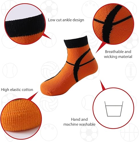 Miniatura 2 de Calcetines para bebé, béisbol, baloncesto, fútbol, fútbol, niños y niñas, con temática deportiva, para recién nacidos, Fútbol