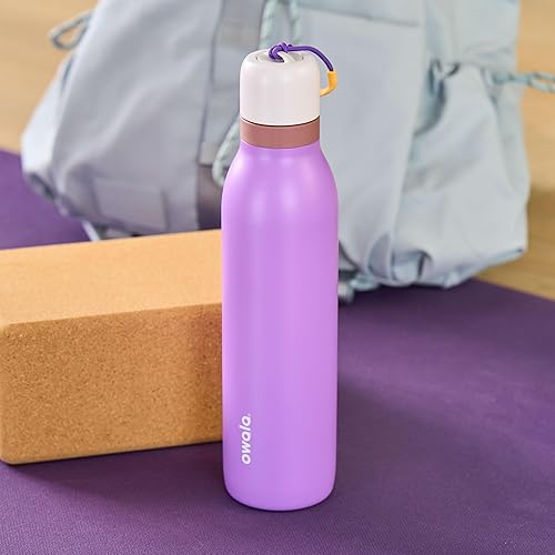 Miniatura 6 de Botella de agua aislada Owala FreeSip Twist de acero inoxidable con pajita para deportes y viajes, sin BPA, 24 onzas, PúrpuraPúrpura (California