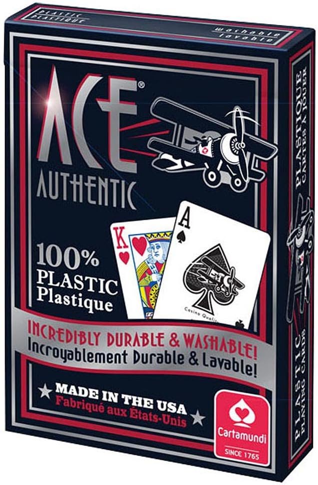 Cartamundi 1060 Ace 100% Plastic Playing Cards Assorted Colors