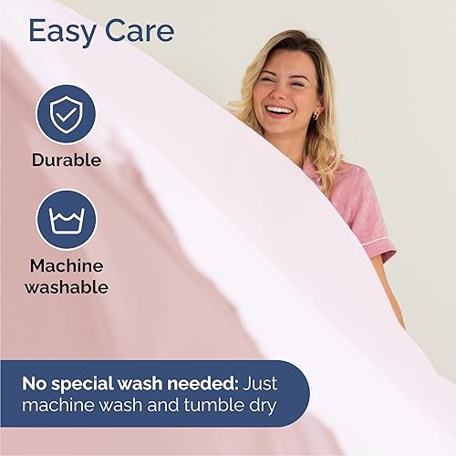 Miniatura 7 de Juego de sábanas de 4 piezas tamaño Cal King, cómodo, transpirable y refrescante, ropa de cama de lujo para mujeres, hombres, niños, adolescentes,