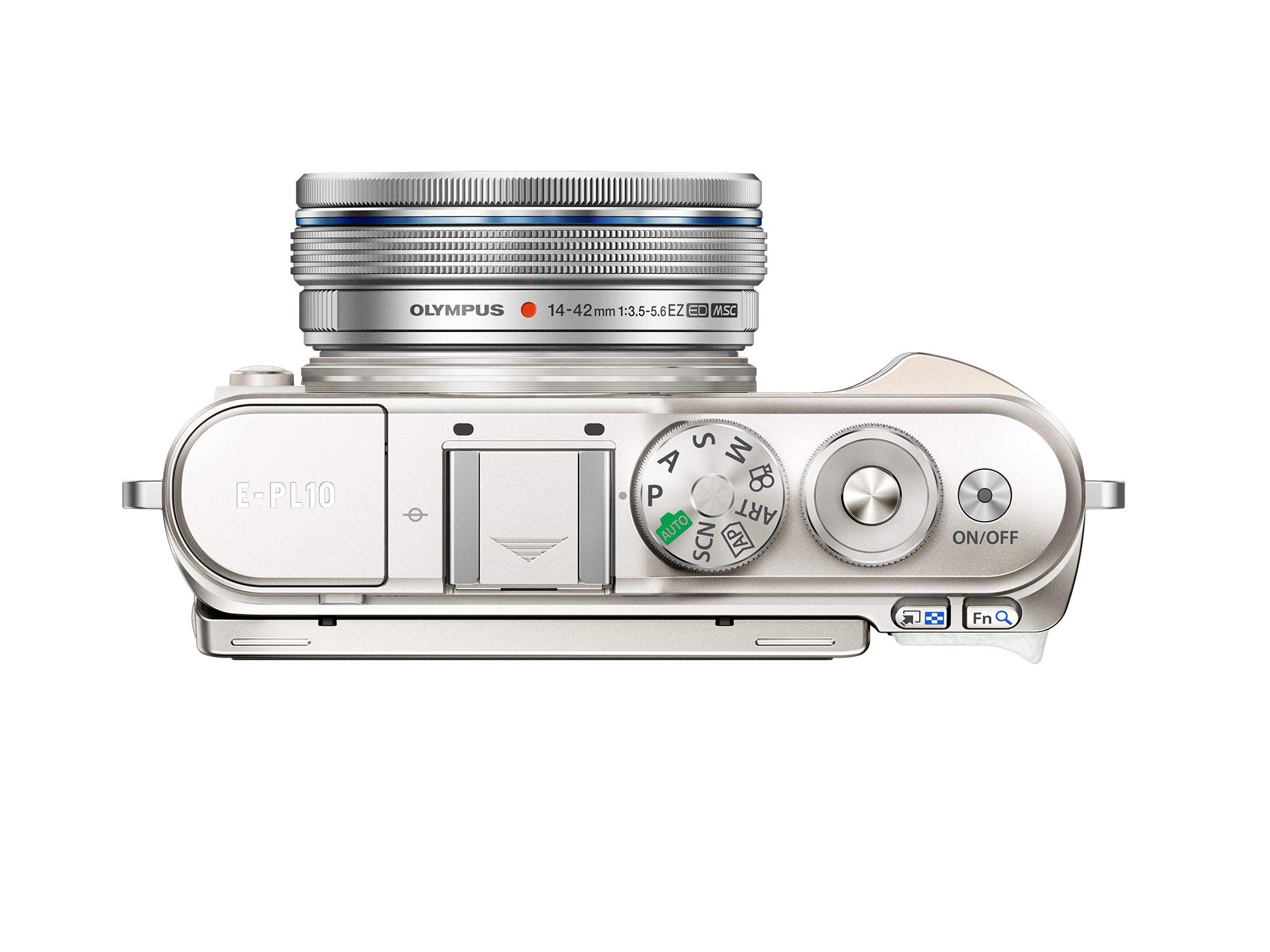 Olympus PEN E-PL10 White Camera Body with Silver M.Zuiko Digital