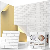 Vista 10 de Paquete de 12 paneles acústicos, paneles autoadhesivos con patrón de ladrillo 3D a prueba de sonido para paredes, paneles decorativos de pared