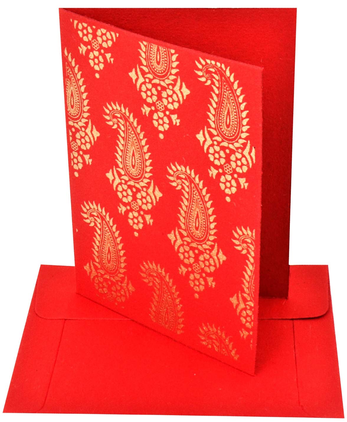 Purpledip Paper Card-Envelope Pack (Set of 10) 'Timeless Symmetry': Handmade Organic Paper Cards 6 * 4 inches for Personalized Greetings (11458A) - Image 2