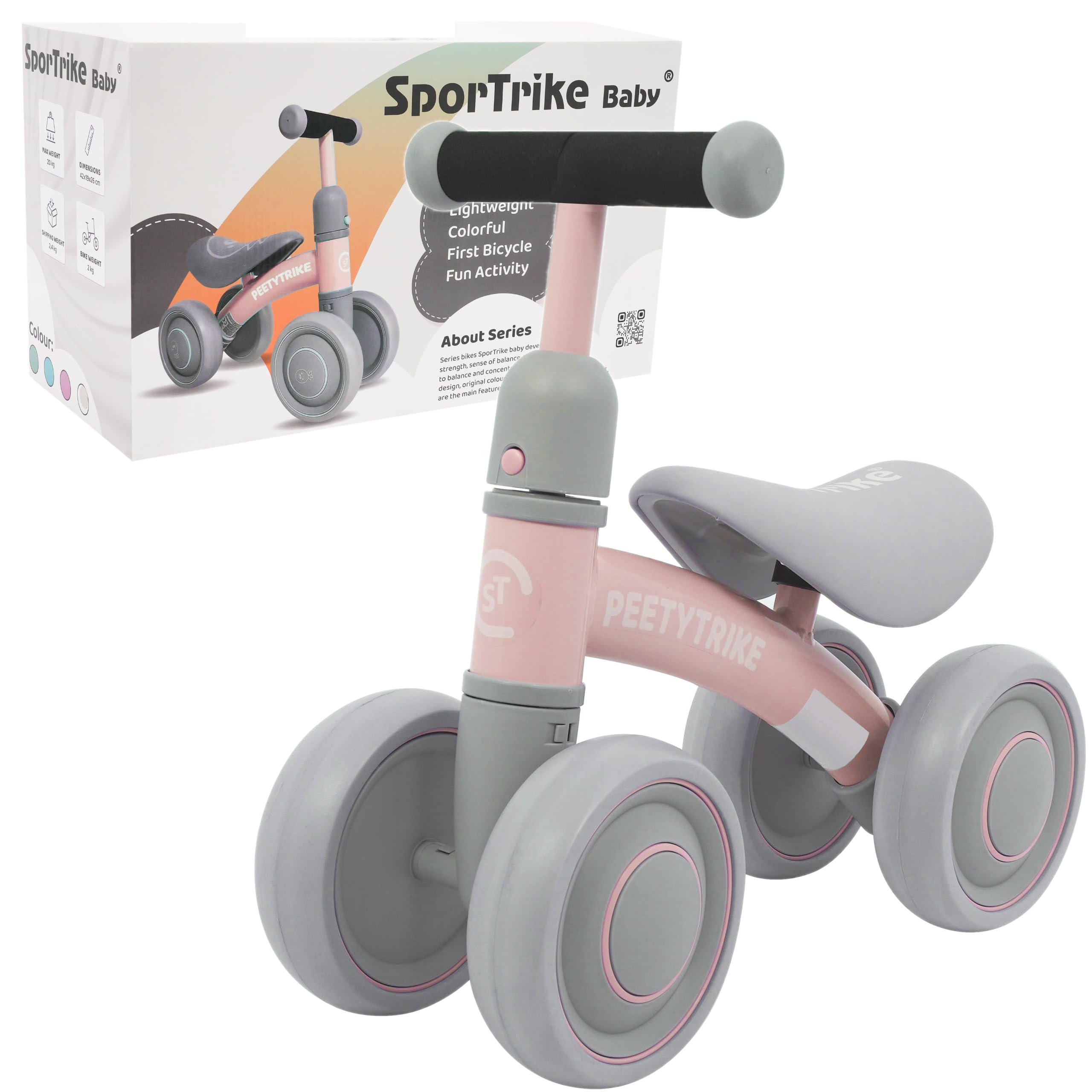 INTAKO PeetyTrike Bicicleta sin Pedales para 12-24 Meses, Niña Niño - Bici Bebé 1 Año - Triciclo Bebé de Equilibrio - Juguetes para Niños Pequeños, Regalos Originales Bebés de 1 Año para Cumpleaño