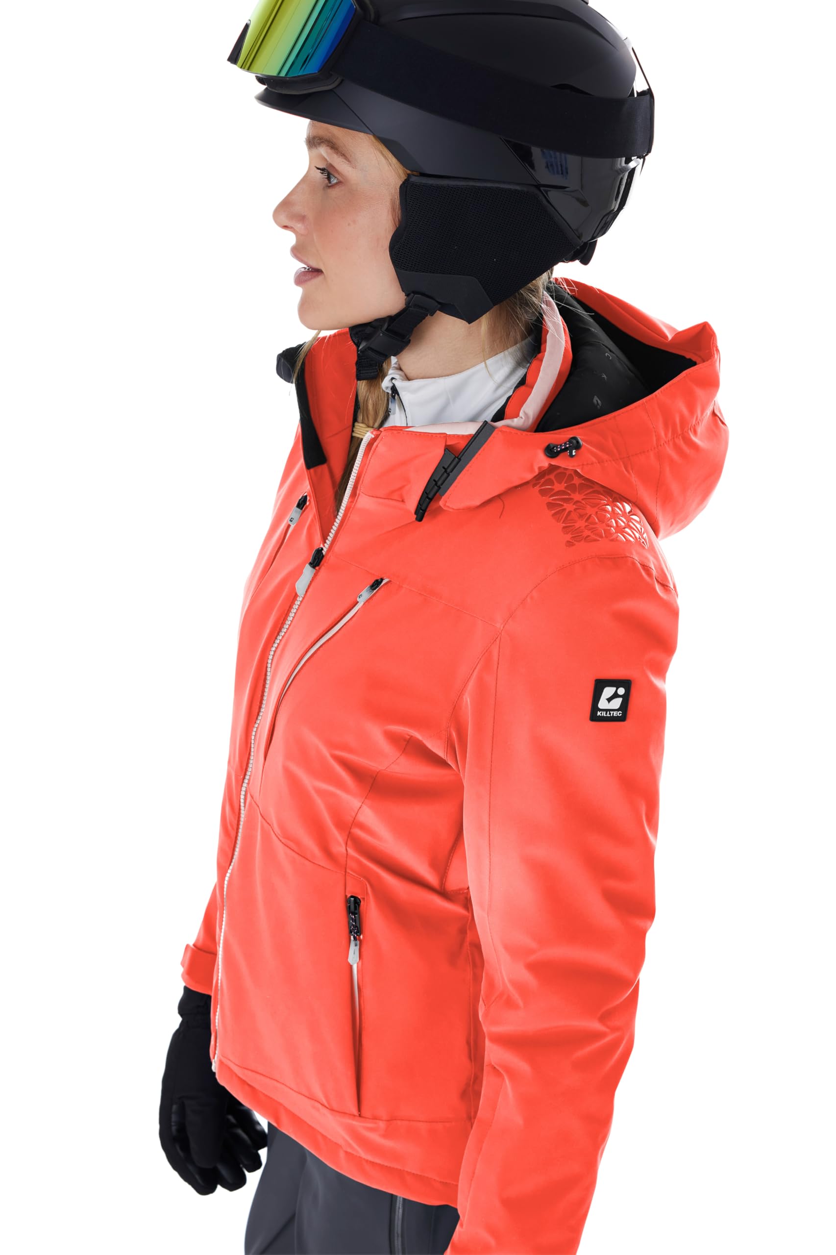 Killtec Damen Ksw 42 Wmn Ski Jckt Skijacke/Funktionsjacke mit abzippbarer Kapuze, Schneefang und Unterarmventilation