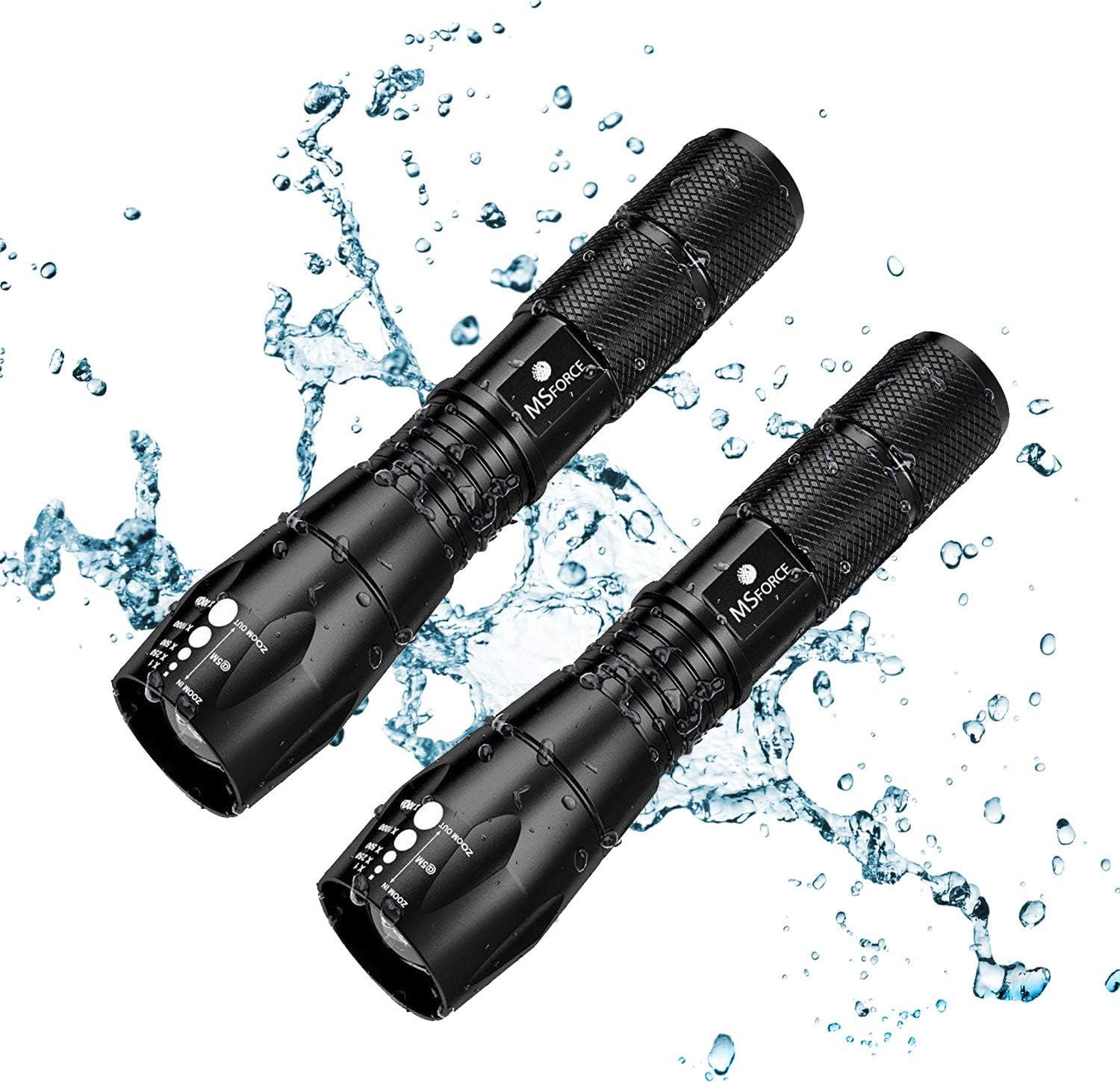 High-Powered LED Flashlight S3000, WdtPro Super Bright Flashlights - High Lumen, IP67 Water Resistant, 3 Modes and Zoomable for Camping, Emergency, Hiking, Gift