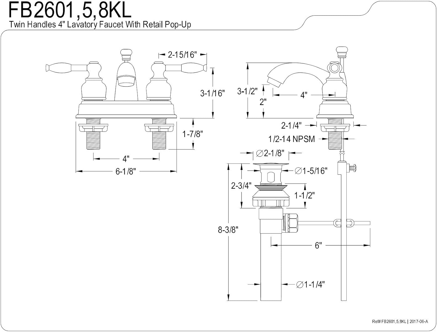 Crаzу Dеаlѕ Kingston Brass FB2605KL 4-Inch in Spout Reach Knight 4-Inch Centerset Lavatory Faucet with Brass/ABS Pop-Up, Oil Rubbed Bronze