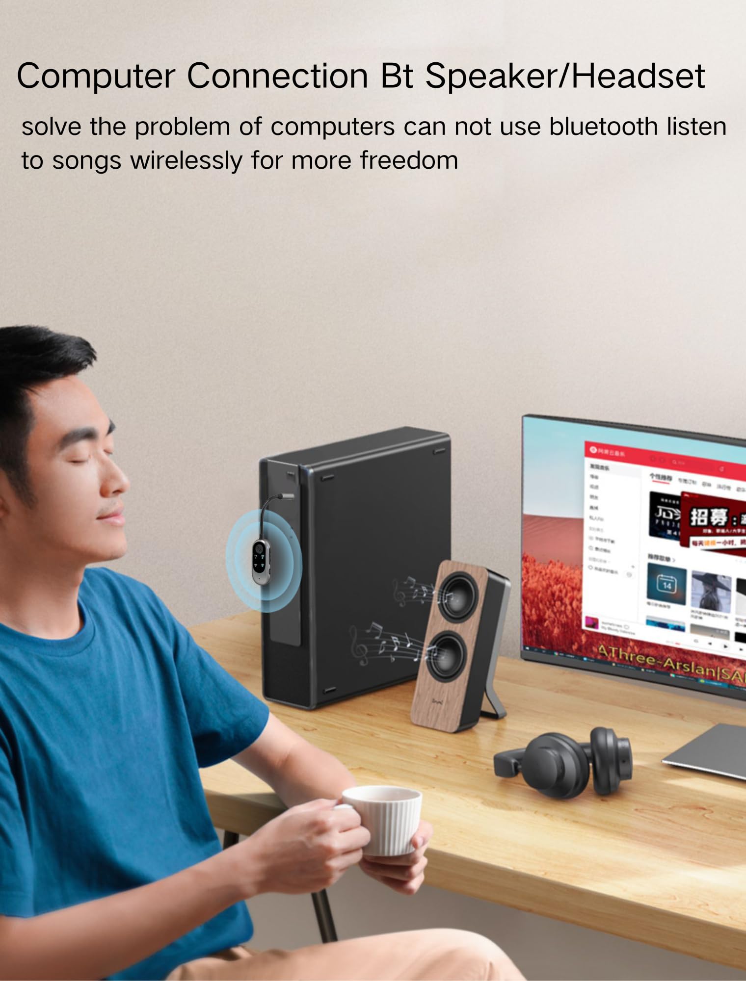 Adapter Bluetooth 5.3, 2-in-1 odbiornik Bluetooth Jack 3.5 AUX odbiornik Bluetooth Appel Enceinte Casque Filaire