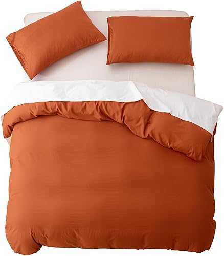 Miniatura 7 de HeimenAogo Juego de funda de edredón de algodón de 600 hilos, tamaño individualindividual XL, ultra suave y transpirable, con cierre de cremallera,