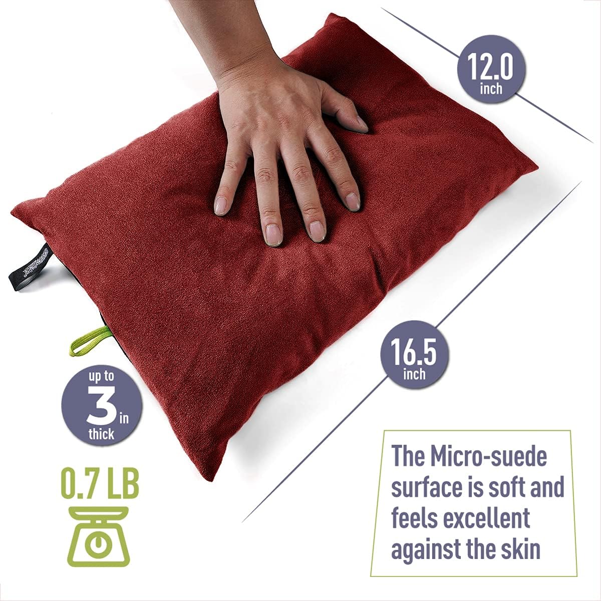 Condition photo showing Good Condition for ZOOOBELIVES Down Filled Camping Pillow for Travel, Washable Soft Cover, Small Camp Cushion for Neck & Lumbar Support On-The-Go, Ultralight & Compressible for Hiking Backpacking - AlpliveS2046