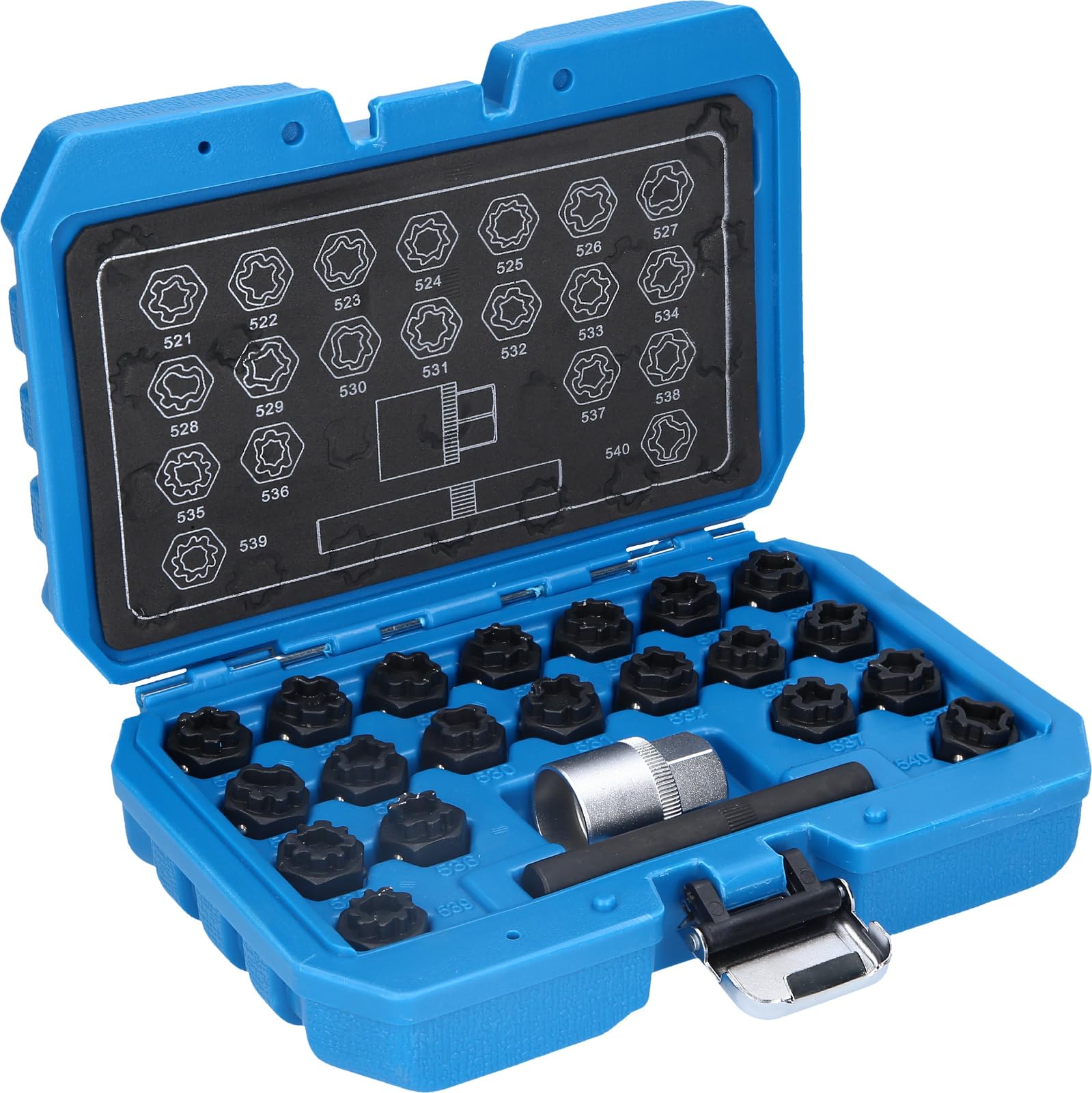 BRILLIANT TOOLS BT691390 Surtido de tornillos antirrobo para llantas para VW, 22 pzs [Powered by KS TOOLS]