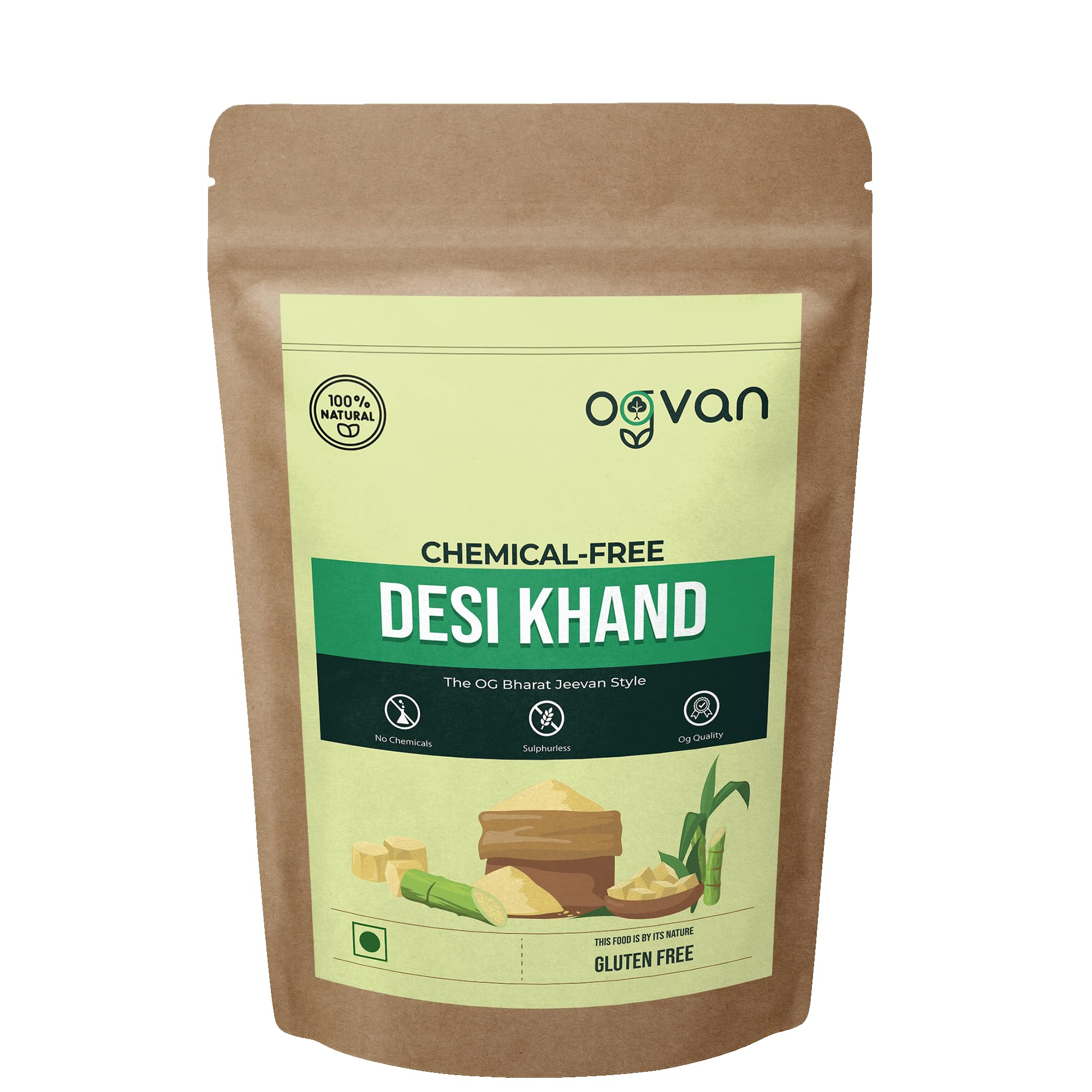 Ogvan Desi Khand 1kg | No Microplastics - Lab Tested| Raw Khandsari Sugar| Powdered Khaand Bura| Pure natural sweetener| Produced from Organic Sugarcane| Unrefined Brown sugar powder| Sulphur-free (1kg) (B0DBQFB53F) Amazon Price History, Amazon Price Tracker