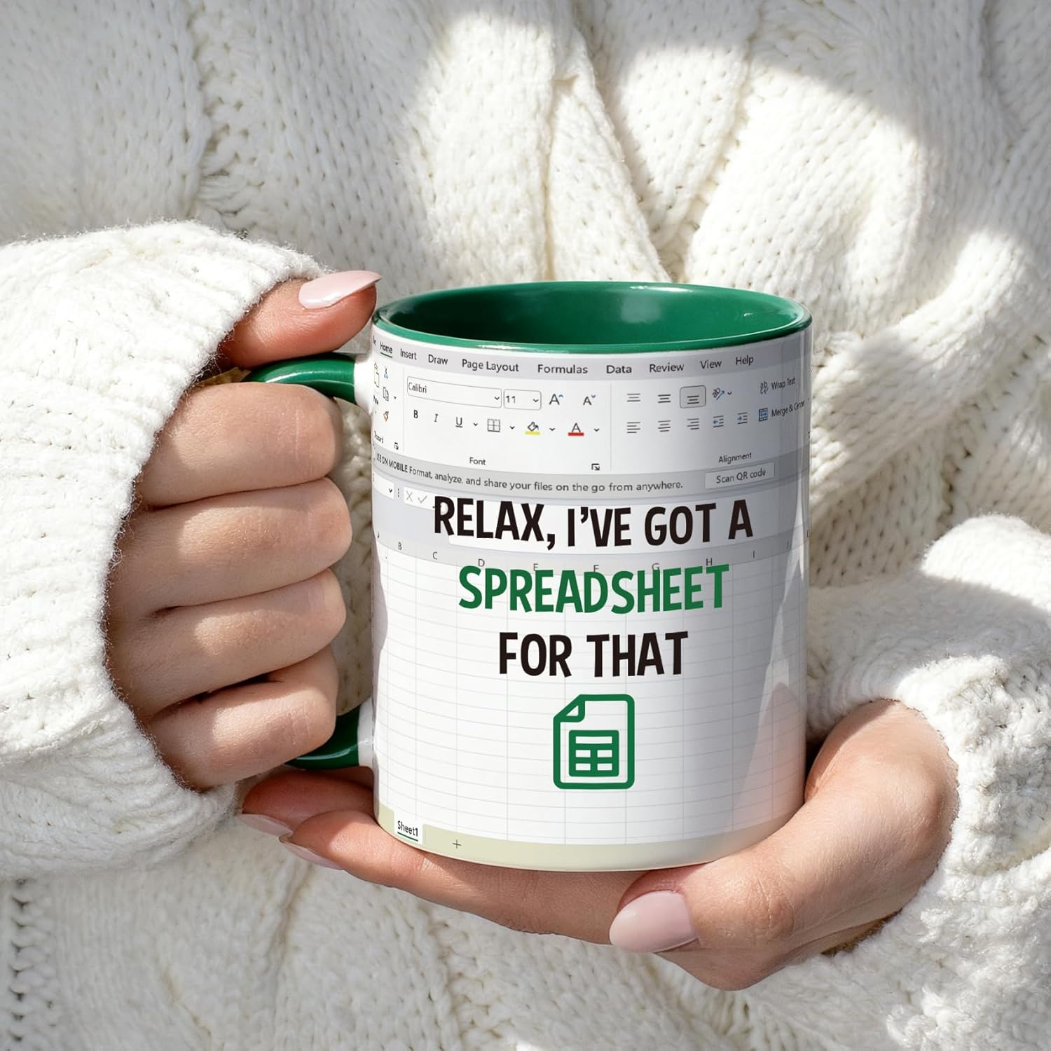 Funny Accountant Gift Mug, Rela, I've Got a Spreadsheet For That, Gifts for Boss CPA Coworker Finance Banker - Spreadsheet Mug-Accounting Birthday Christma gift - Image 4