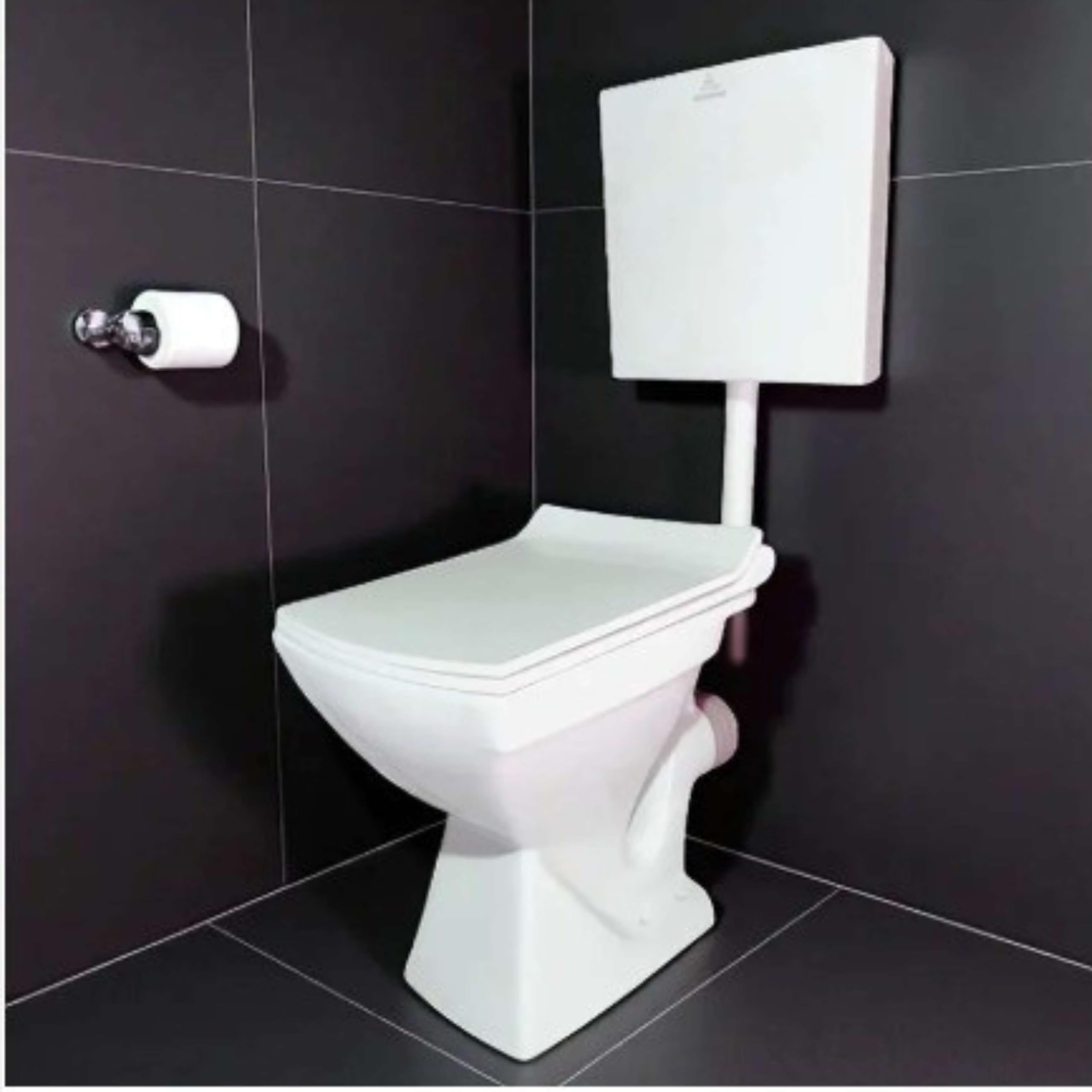 adano ACL 5015 COMBO P Luxurious Ewc Square Floor Mounted P-Trap European Commode Set Western Commode (WHITE)-image-11