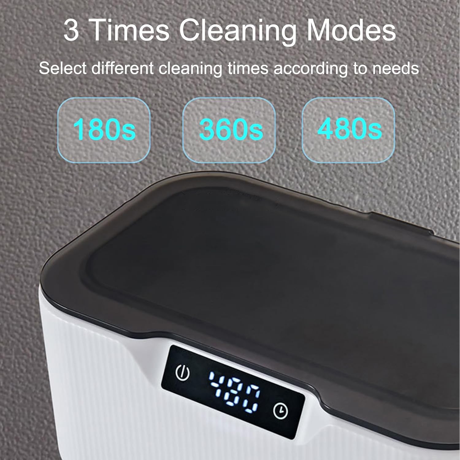 Mokoze Ultrasonic Jewelry Cleaner Machine, 47kHz Jewelry Cleaner with 3 Timer Modes, 500ml Stainless Steel Tank for Rings, Glasses, Retainers, Dentures, Watch Bands and Silver Jewelry