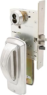 TownSteel MRX-A-07-LHR-IC Mortise Lock with Ligature Resistant Arch Trim, Grade 1, US32D, Store Function, SFIC Less Core, Left Hand Reverse, Stainless Steel