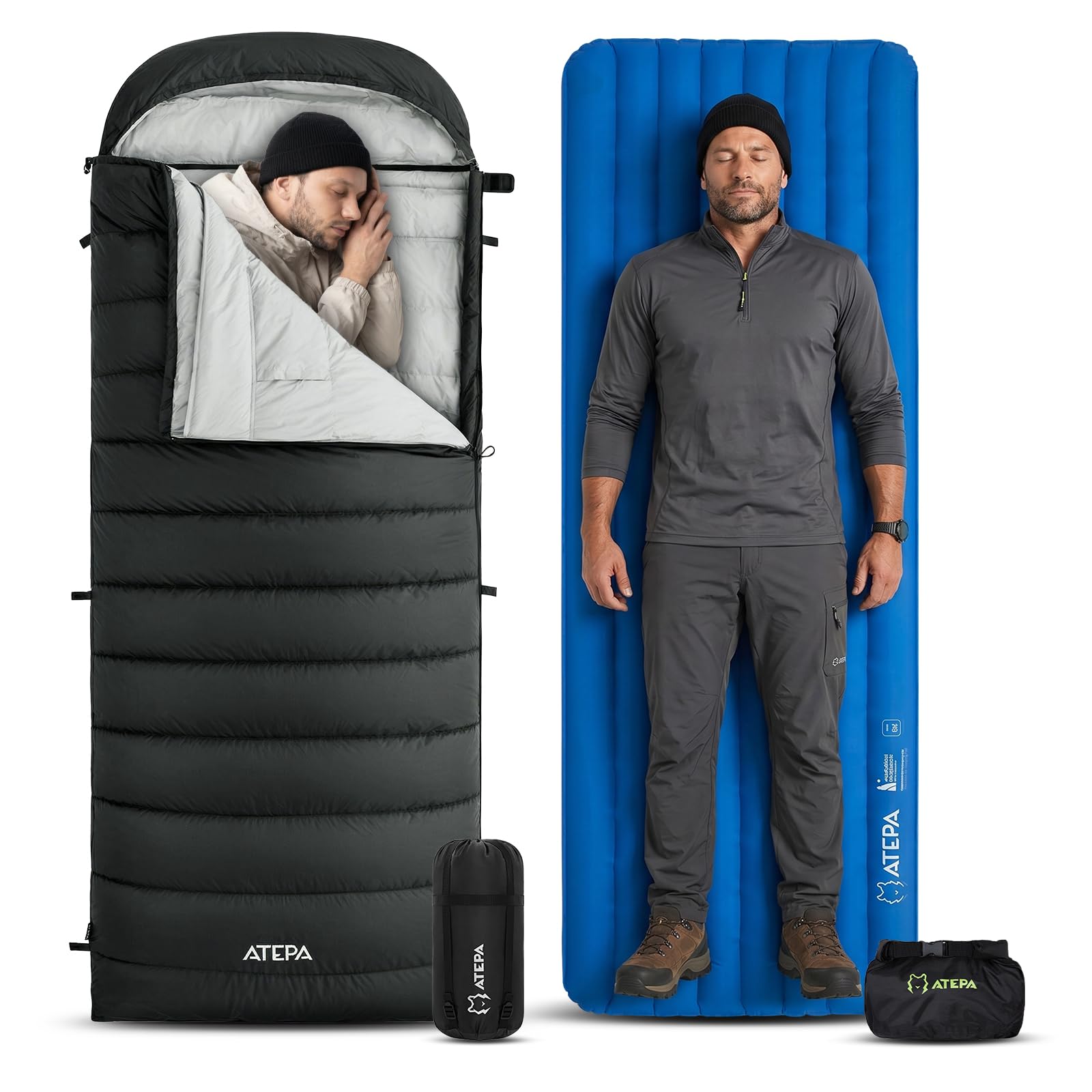 ATEPA 3-in-1 Hybrid Down Sleeping Bag
