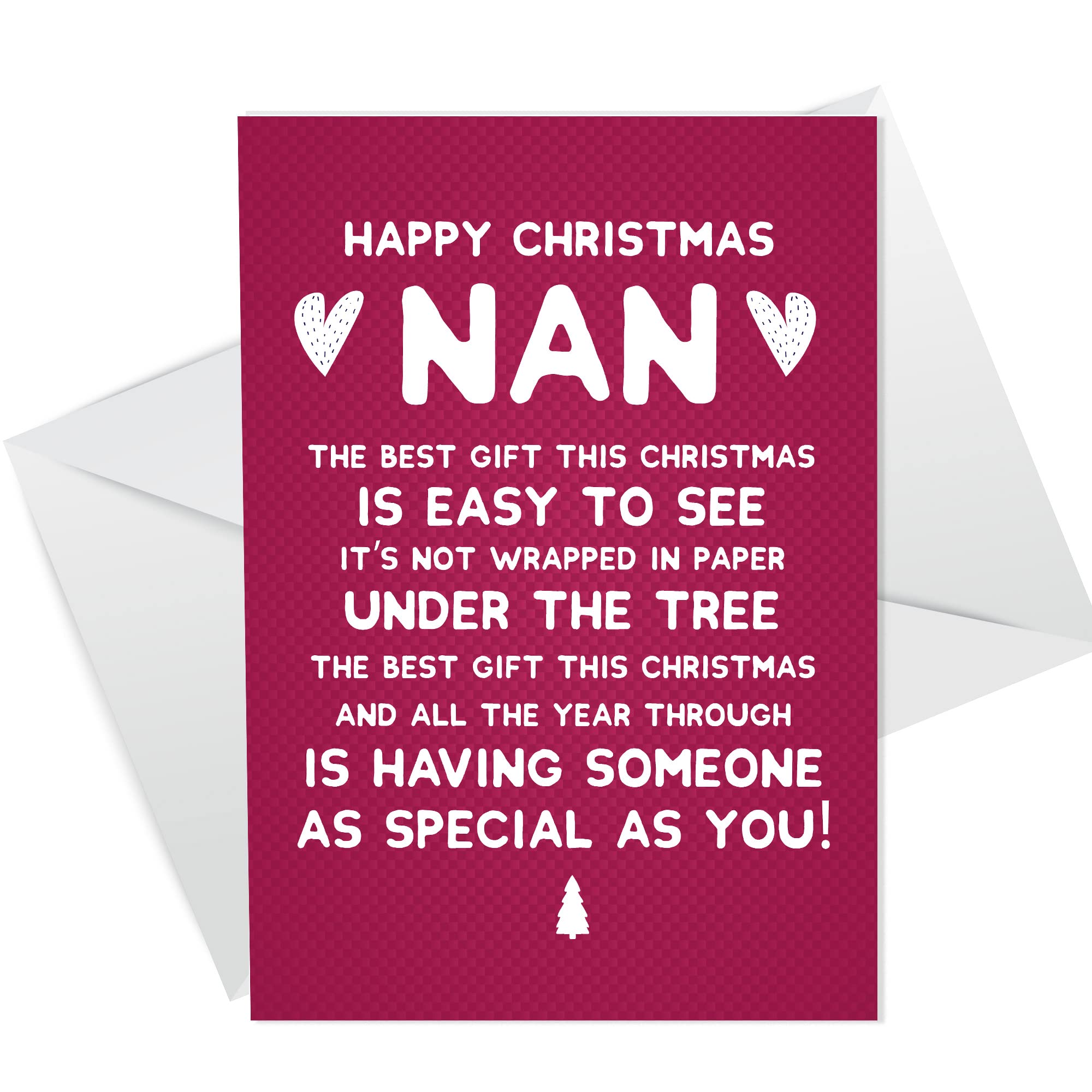 RED OCEAN HAPPY CHRISTMAS CARD NAN Funny Nan Card For Her Nan Christmas Card Cute