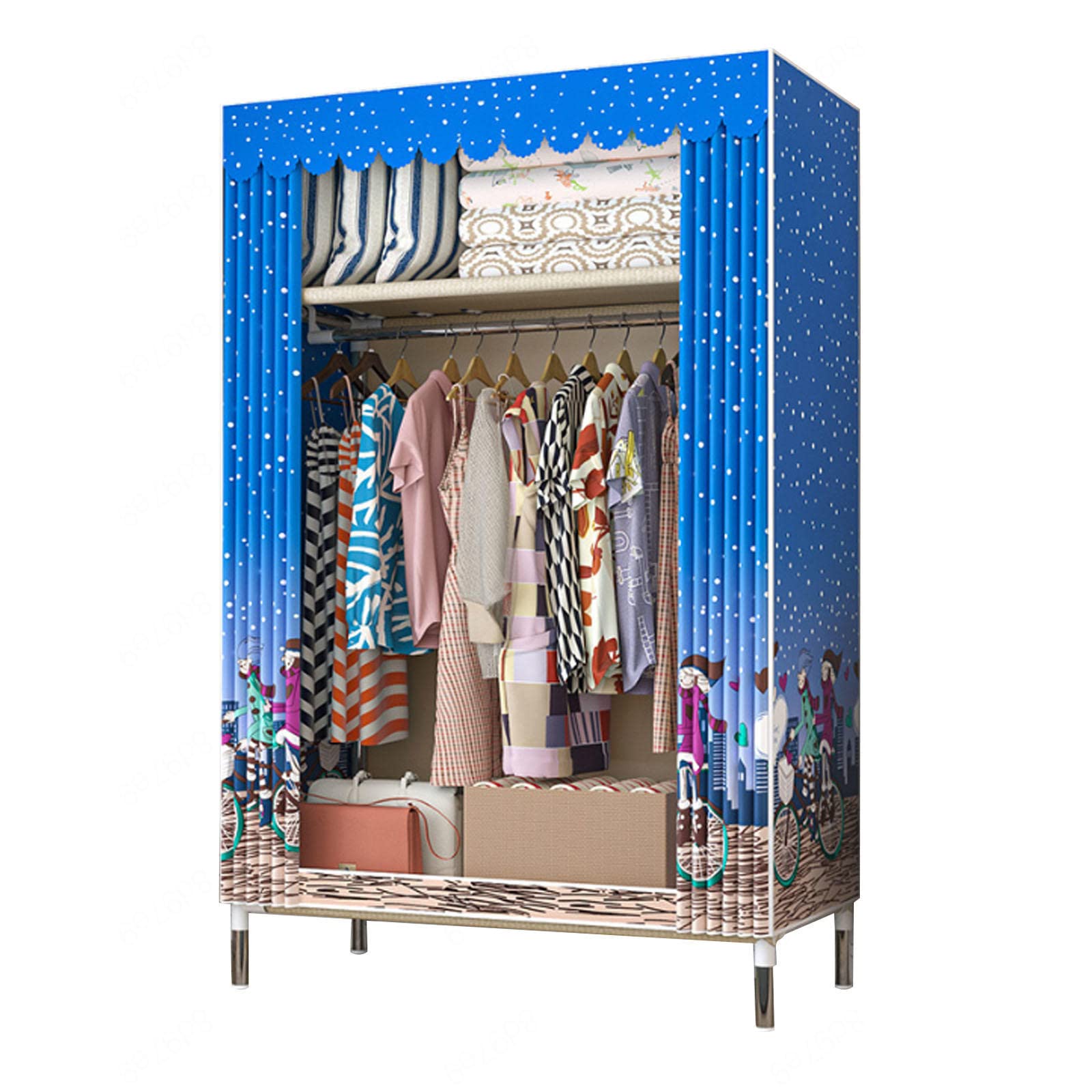 Armoire en toile 64cm penderie placard portable vêtement tissu