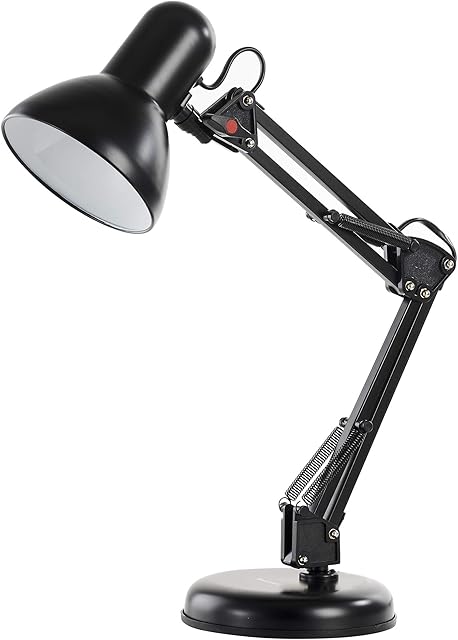 INNOTECK Swing Arm Desk Architect Lamp, Metal [Energy Class D]  Black