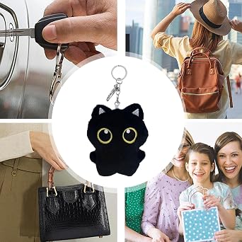 Stuffed Cat Plush Keychain | Cartoon Keyring Charm Backpack Pendant - Stuffed Animal Plush Key Accessories, Cute Stuffed Toy for Bag, Purse, Backpack, Handbag