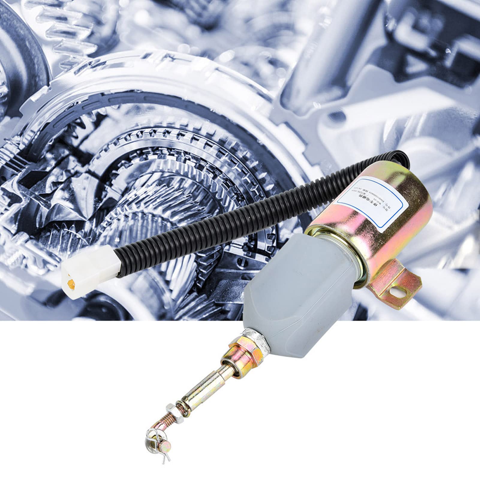 Tissting 12 V Diesel Fuel Engine Shut Off Stop Elettrovalvola di Ricambio Kit E483310000039 Fuel Stop Elettrovalvola Isuzu per La Macchina del Motore Diesel