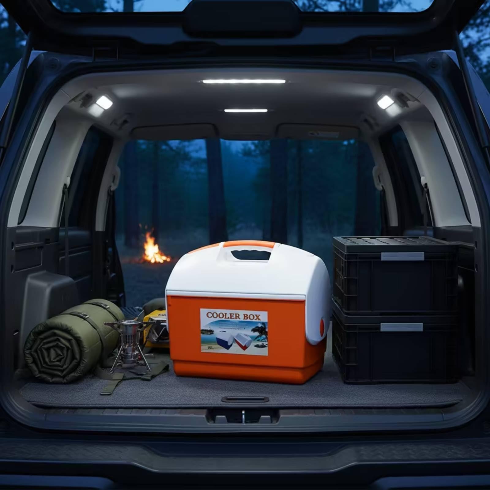 Nevera Portátil con Asa Uso Intenso Nevera Rígida Plástico Doble Tono Caja Aislada Rectangular para Camping, Pesca, Playa
