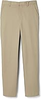 French Toast Boys Relaxed Fit Twill Pants: Adjustable Waist, Power Knees, Wrinkle No More - Durable School Uniform Pants
