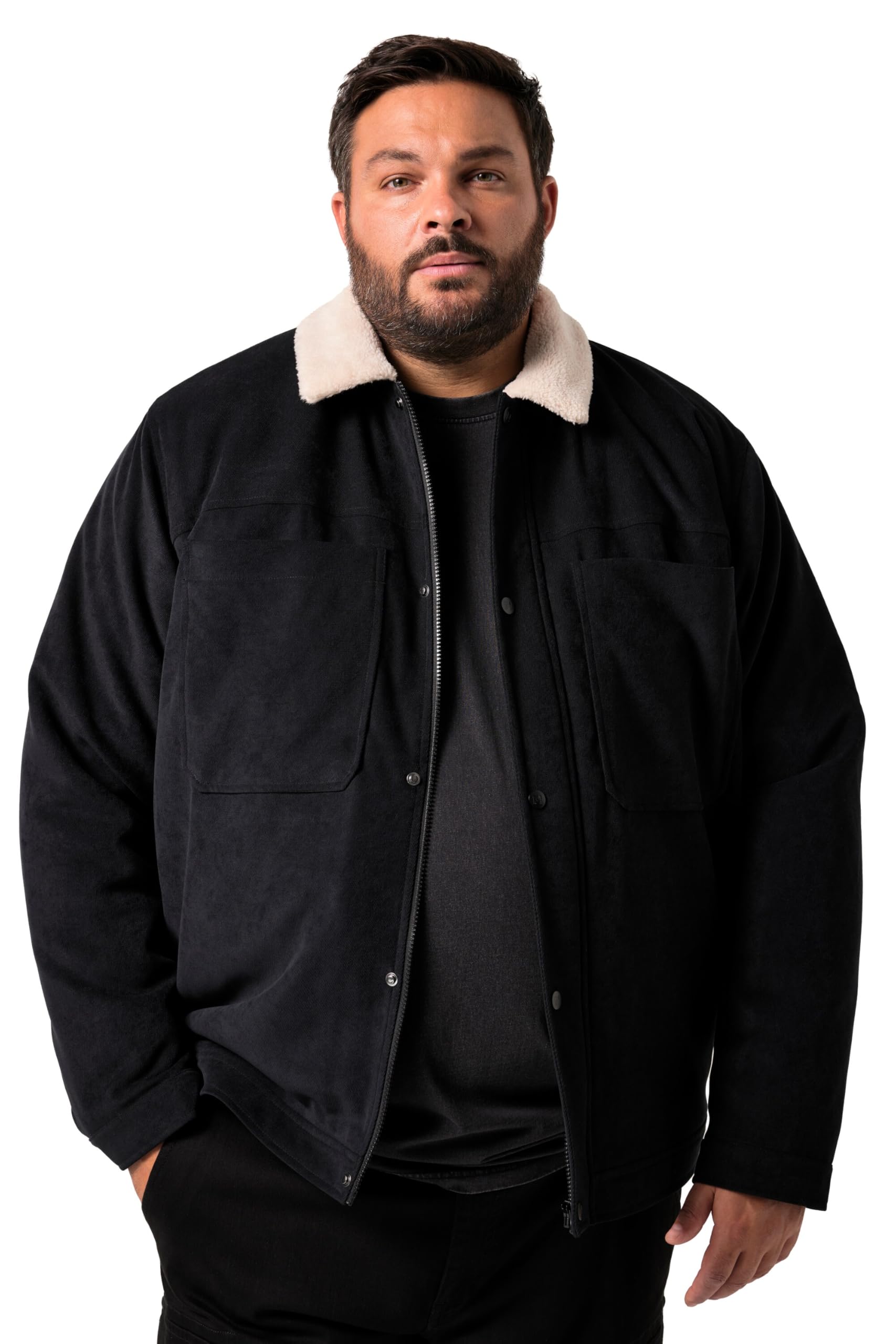 Men Plus Herren große Größen Übergrößen Menswear L-8XL Jacke, Teddykragen, Komplettfutter 841545