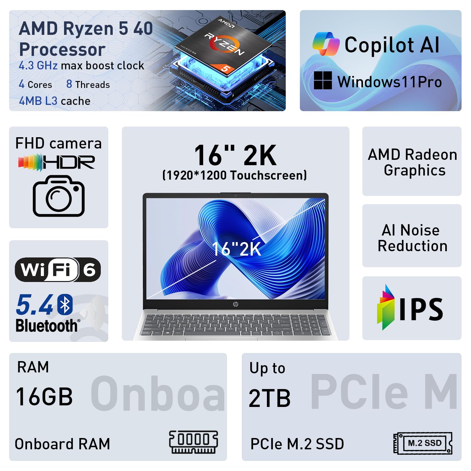 Amazon.co.jp: HP 2026 OmniBook 3 16インチ 2K IPS タッチスクリーン