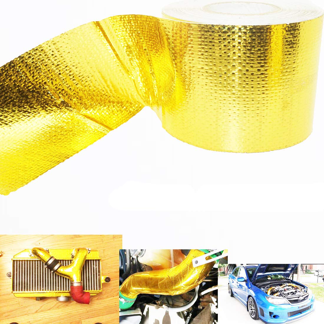 Amazon.com: Gold High-Temperature Heat Reflective Adhesive Backed Sheet,  Heat Wrap Tape High Temp Shield Reflective for firewalls, bulkheads, Engine  Covers, Floors, seat Bottoms u0026 More 2 x 30' Roll : Industrial u0026
