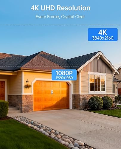 Miniatura 2 de Sistema de cámara de seguridad con cable 4K PoE con NVR, 4 cámaras exteriores de 8 MP, grabación local 24/7, sin tarifas mensuales, detección de